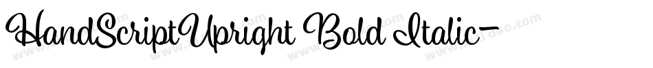 HandScriptUpright Bold Italic字体转换